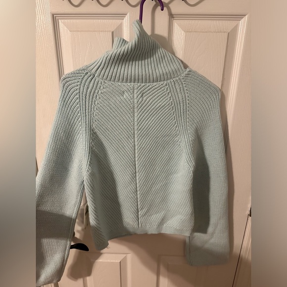 Anthropologie Icy Blue Turtle Neck Sweater - Picture 2 of 3